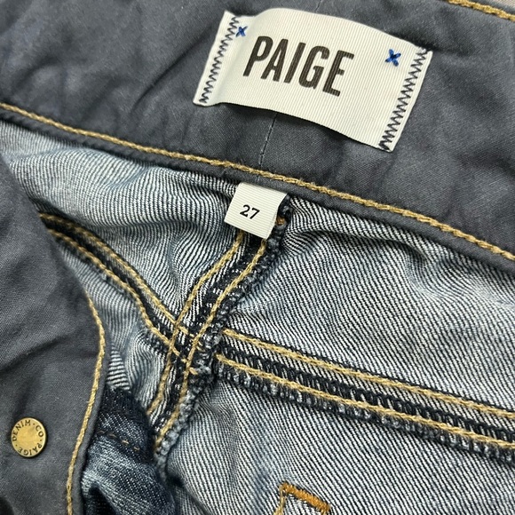 PAIGE Hidden Hills Womens Straight Jean Size Dark Wash Mid-Rise Size 27 boot - Picture 2 of 6